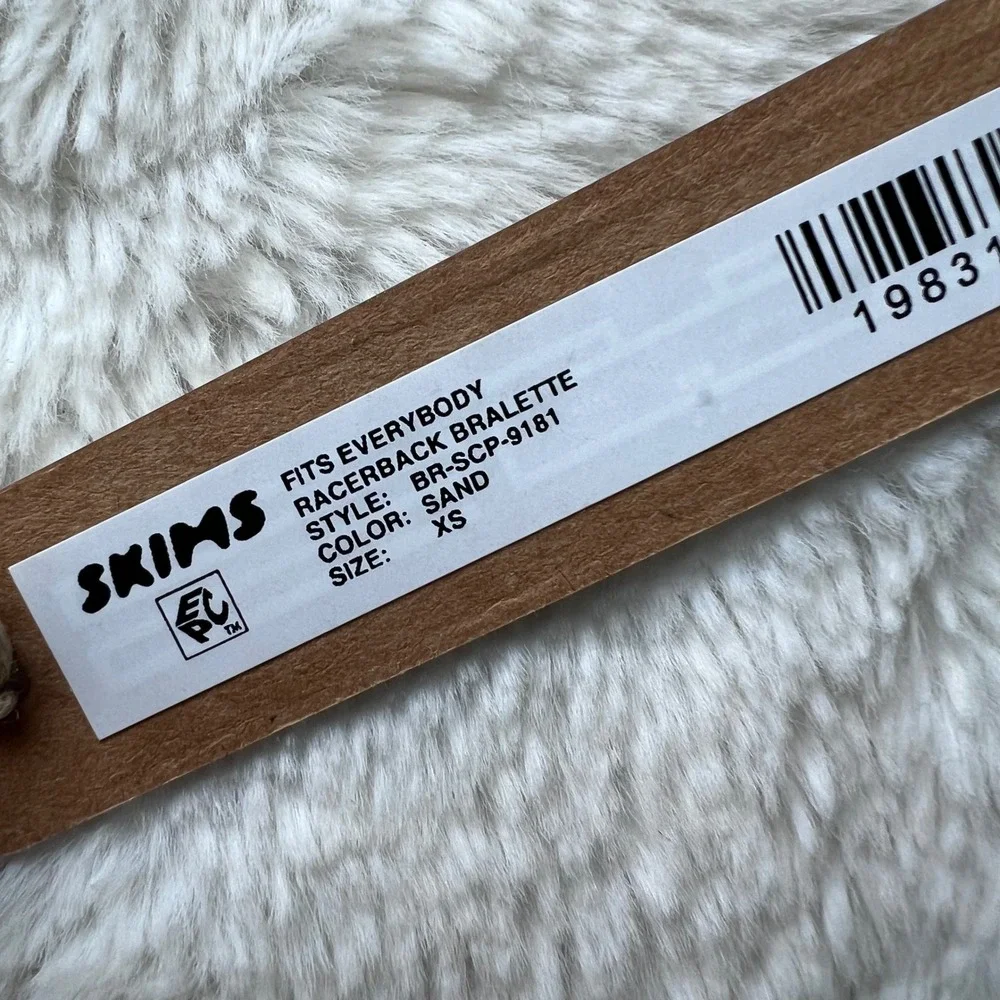 SKIMS‎ Women's Fits Everybody Racerback Bralette Sand BR-SCP-9181 Size XS NEW